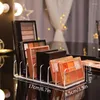 Förvaringslådor akrylögonskugga palett arrangör 7 rutnät display magasinlåda transparent kosmetik makeup rack hållare lådan