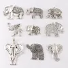 Pendant Necklaces ZXZ 2pcs Tibetan Silver Large Animal Elephant Charms Pendants For Necklace Jewelry Making Findings