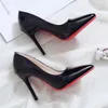 Artı boyutu kadın ayakkabılar sivri uçlu pompalar patent deri elbise yüksek topuklu ayakkabılar düğün topuklu ayakkabılar zapatos mujer bayan pompalar 240130