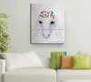 Kadishman Menashe Artist Handmade Abstract Head Sheeps Oil Painting on Canvas Modern Art White Animal Painting for Wall Pictures 240127