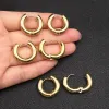 Charm 6pcs/lot Thick 3.0mm 4.0mm 5.0mm Stainless Steel Circle Hoop Earrings for Women Girls Gold Sier Color Round Geometry Earrings