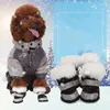 Abbigliamento per cani Scarpe per animali domestici Autunno Inverno Cucciolo Peluche Ispessito Stivali di cotone impermeabili a prova di freddo