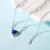 Pendants Moonmory 925 Sterling Silver Birthstone Turquoise Collier pendent de coeur fin