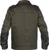 whattry Heren casual gewassen katoenen militaire jas Warm canvas windjack