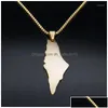 Colliers à pendentif en acier inoxydable, goutte de colle, collier de carte du drapeau palestinien.Livraison Dhxpy Bijoux Pendentifs Otn7Q