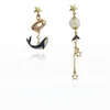 Boucles d'oreilles pendantes 1 paire, Animal mignon baleine pour femmes, mode asymétrique gland filles, décor de fiançailles, cadeaux d'anniversaire