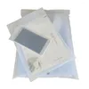 Sacs de rangement 100pcs Matte Clear CPE Plastique Zip Lock Sac Self Grip Fermeture à glissière refermable réutilisable Vêtements Chaussettes Cadeau Craft Emballage Pochettes