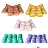 Dog Apparel 4 Pcs/Sets Waterproof Winter Shoes For Small Dogs Warm Fleece Puppy Pet Snow Boots Chihuahua Yorkies Teddy Drop Delivery Dhj5W