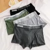 Onderbroeken Herenondergoed Mode Effen Katoen Comfortabel Ademend Boxers Heren Mannelijke Letter Gedrukt Slipje Shorts