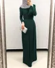 Vêtements ethniques Eid Elegant Muslimah Silky plissée Abaya Turc Singapour Full Longue