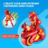 PETRONIX DEFENDERS 3-inch Movable Action Figure Matts Pet mobile Pup-E -E with Motorcycle Backpack Transforming Kid Toys 240130