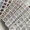 8mm Noel Snowflake Tırnak Sanatı Rhinestone Tip Bott K9 Yüksek Kaliteli Kristal Cam Manikür DIY Dekorasyon Aksesuarı 240202