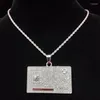 Pendentif Colliers 2024 Hommes Hip Hop Banque Carte Forme Collier Chaîne Cubaine Glacé Bling HipHop Mode Bijoux Cadeaux