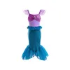 New 2024 Dress for Girls Little Mermaid Costume Kids Halloween Outfits Princess Mermaids Skirt Birthday Party Dress Up