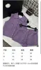 Designer Tweedelige Jurk 2024 vroege lente nieuwe Nanyou cha paarse revers pailletten geweven pocket vest jas + shorts set 435Z
