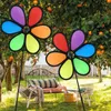 Gartendekorationen Windrad Blume Windmühle Dekoration Lieferungen Haus Hof Dekor Sechsfarbige Outdoor-Ornamente