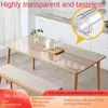 Soft Glass Table Cloth soft PVC Transparent Tablecloth Waterproof Rectangular Table Cover Pad Kitchen Oil-Proof Table Mat 240131