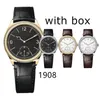 52508 1908 U1 watches Men's Watch Luxury Watch 40mm Automatic Movement Watchc Sapphire 1908 Glass Leather strap Stainless Steel dial Montre de Luxe Luxury Wristwatch