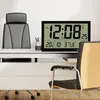 ウォールクロックは温度と湿度の日のデジタル時計を読みやすいアラームを簡単に読みやすい