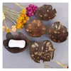 Soap Dishes Creative Coconut Shell Soap Shelf Butterfly Shaped Cartoon Box Southeast Asian Wooden Soaps Dish Drop Delivery Home Garden Dhuvf