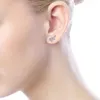 Studörhängen Huitan Fancy Leaf Form Silver Color Ear Accessories for Women Daily Wear minimalistiska presentuttalande smycken 2024