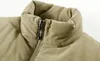 Winter Herren Cargo Weste Mantel Fleece Warm Ärmel Jacke Mode Einfarbig Taktische Westen Jacken Männer Arbeit Weste 6XL 240202