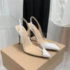 Gianvite Rossiy designer dress patent leather pumps shoes slim high heel sandals Women luxury evening suspender sandals factory shoes