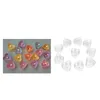 Craft Tools 20 Pieces Wedding Gift Supply Love Heart Shaped Tea Light Clear Plastic Cup Holders DIY Candle Making