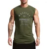 Herrtankstoppar sommar bomull gym topp män smal fit bodybuilding fitness ärmlös t shirt träning kläder mens sportkläder muskel västar