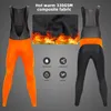 DAREVIE Cycling Bib Tights Winter Waterproof Windproof Thermal Fleece Gel Pad Cycling Bib Pants Warm Up Bike Trousers Men 240129