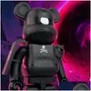 Киноигры Новое пятно Bearbrick 400% 28см до Zagu Rx78 Хэллоуин Skl Dark Trend Украшение Коллекция кукол Ручная работа Гостиная или Dhpbq