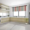 Kurtyna kolorowa konsystencja paska Małe okno Valance Sheer krótka sypialnia Dekor Home Decor Drapes