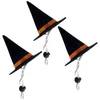 Dog Apparel 12pcs/24pcs Halloween Mini Witch Hats Party Hat Doll House Scene Layout Decoration Wine Bottle Covers