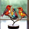 Estatuetas decorativas de metal beija-flor pássaro arte de parede decoração para casa jardim ao ar livre estátuas esculturas miniaturas ornamentos quarto