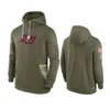 Tampa''Bay''Buccaneers''Men Dames Jeugd Salute to Service Sideline Performance Pullover Hoodie