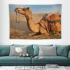 Tapissries Camel Tapestry Sunset Wall Hangings Desert Adventure Theme Filt för sovrum sovsal vardagsrum hem dekorativt
