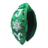 Kerst Sneeuwvlok Kraal Hoofdband Strass Geknoopt Parel Brede Rand Verse Leuke Feestelijke Vakantie Haaraccessoires 240127