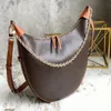 Loop Hobo Bags Gouden Ketting Handtas Luxe Ontwerpers Dames Gecoat Canvas Rits Crossbody Schouderriem Tas Crescent Bottom Hand214E