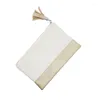 Косметички 10 шт. Дизайнерская кожаная льняная сублимационная сумка для макияжа Заготовки для термопресса