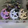 Décorations de Noël Arbre de Noël Top Star Topper Glowing Led 3D Pentagram Décoration pour la maison Fournitures de fête 2024 Année