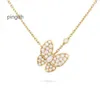 Van Clover Colar Cleef Four Leaf Clover Neckalces Colar de luxo designer de jóias para mulheres borboleta pingente colares mulheres colar de ouro diamantes Red Bule