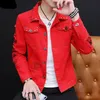 Fashion Men denim jacket Spring And Autumn Personalized design jean coats Male slim Fit Solid color Handsome Versatile 240119