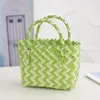 Borse per la spesa Mini borse in tessuto Tote di lusso da donna Borsa da spiaggia in plastica Borsa piccola da donna di design Borsa portaoggetti casual Borsa estiva