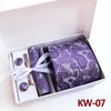 HUISHI Set di cravatte da uomo Set di fermacravatte con gemelli Hanky Set di cravatte da uomo d'affari di marca di lusso per la confezione regalo degli ospiti di nozze della festa 240119