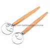 Baking & Pastry Tools Danish Dough Whisk Blender Dutch Bread Egg Beater Flour Mixer Wooden Handle Pizza Pastry Biscuits Baking Drop De Dh6Zi