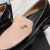 Loafers Sıradan Ayakkabı Kadın Tasarımcı Elbise Ayakkabı Kalın taban Çift Renk Ekleme Lefu Ayakkabıları Moda Deri Deri Der Deri Dip Partisi Marka Ayakkabı% 100 Gerçek Deri Ayakkabı