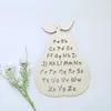 Figurines décoratives INS Nordic en bois ABC Alphabet Lettre Board Copeaux de bois Forme de poire Ornements muraux pour chambre d'enfant Chambre d'enfant