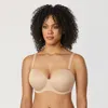 Soutien-gorge sans bretelles pour femmes, pour gros seins, contour à armatures, couverture complète multidirectionnelle, grande taille invisible D DD E F G H