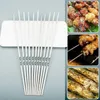 Tools Stainless Steel Barbecue Skewer Reusable BBQ Skewers Kebab Iron Stick For Outdoor Camping Picnic Cooking