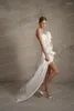 Vestidos casuales sin tirantes blanco flores hechas a mano vestido de verano mujer 2024 vestidos elegantes personalizados